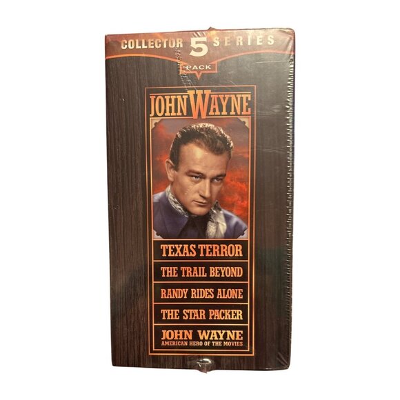 John Wayne Collector 5 Series VHS Pack Brand New Factory Sealed - Picture 3 of 4